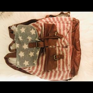 American flag backpack